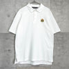 Burberry 白色复古徽标刺绣短袖 Polo 衫