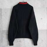 ポロ バイ ラルフローレン ヴィンテージ タートルネック 星条旗 コットン ニット ネイビー - NEWSED