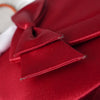 Yves Saint Laurent Ribbon Satin Shoulder Bag Pochette Red