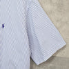 Polo Ralph Lauren logo embroidered striped short-sleeved shirt in blue