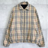バーバリー ロンドン リバーシブル ブルゾン ノバチェック×コーデュロイ ベージュ/ブラック - NEWSED