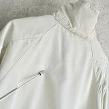 ラコステ バックロゴ ブルゾン ナイロンジャケット ロゴパッチ オフホワイト - NEWSED