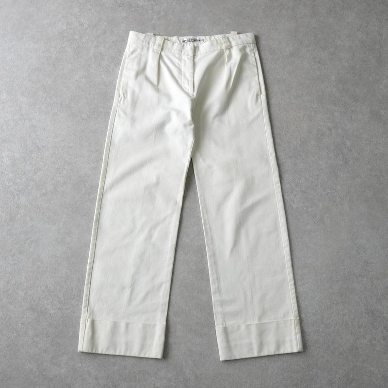 アクネ ストゥディオズ コットンパンツ アイボリー - NEWSED
