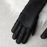 エムエムシックス メゾンマルジェラ ロング レザー 手袋 グローブ ブラック メンズ タグ付き未使用品 - NEWSED