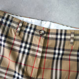 バーバリー サイドライン ノバチェック スラックス トラウザーズ ベージュ - NEWSED