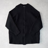 Y-3 Mohair Blouson No Collar Oversized Zip-up Black