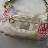 コーチ ポピー デイジー 花柄 シグネチャー キャンバス ハンドバッグ ベージュ - NEWSED