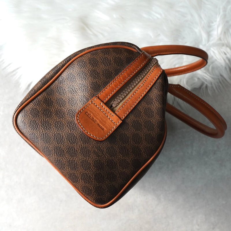 セリーヌ マカダム ボストンバッグ ブラウン - NEWSED