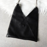 エムエムシックス メゾン マルジェラ レザー ジャパニーズバッグ チェーン ショルダーバッグ ブラック - NEWSED