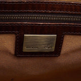 フェンディ エトニコ ズッカ柄 キャンバス/レザー ハンドバッグ ブラウン - NEWSED