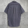 バーバリー ノバチェック ホースロゴ 刺繍 半袖シャツ ブラック / ホワイト