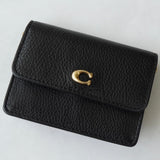 コーチ レザー チェーン ウォレットバッグ カードケース ブラック - NEWSED
