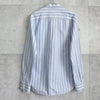 Maison Kitsune Tricolor Striped Long Sleeve Shirt in Blue
