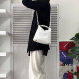 メゾンマルジェラ エムエムシックス レザー ジャパニーズバッグ ショルダーバッグ ホワイト - NEWSED