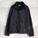 ポロ バイ ラルフローレン ブルゾン 中綿ジャケット ナイロンジャケット フリース裏地 スモールポニーロゴ ネイビー - NEWSED