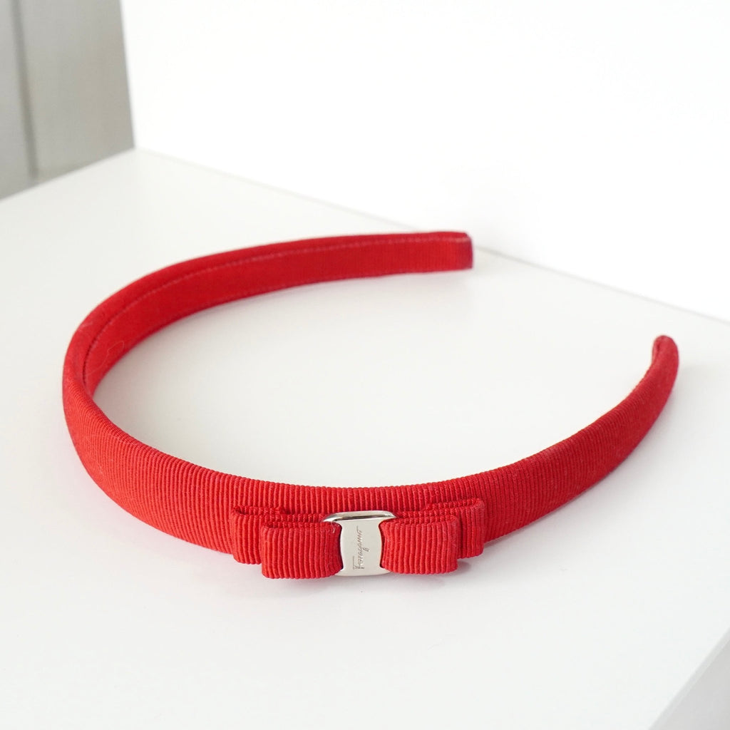 Salvatore Ferragamo Vara Ribbon Headband Red