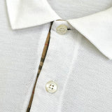 バーバリー ヴィンテージ ホースロゴ 刺繍 半袖ポロシャツ ホワイト - NEWSED