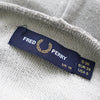 灰色 Fred Perry 徽标拉链连帽衫