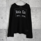 マーティンキム ロゴ メッシュトップス ブラック レディース - NEWSED