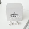 ヴィヴィアン ウエストウッド オーブ ラインストーン シルバー ピアス 箱付き