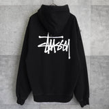 ステューシー ロゴ パーカー ブラック - NEWSED