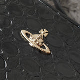 ヴィヴィアン ウエストウッド オーブ エナメル レザー ショルダーバッグ ブラック - NEWSED