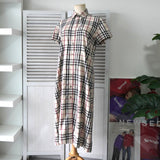 バーバリー ノバチェック 半袖 シャツ ワンピース アイボリー - NEWSED