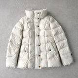 バーバリー ブルーレーベル ファー ダウンジャケット ダウンコート ファー取り外し可能 レディース ホワイト - NEWSED