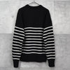 アミパリ アミ パリス ハートロゴ ボーダー ニット ブラック