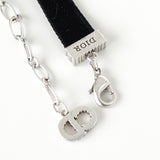 クリスチャン ディオール ラインストーン ベルベット チョーカー ブラック - NEWSED