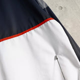 ラコステ ナイロンジャケット ロゴパッチ ダークネイビー/ホワイト - NEWSED