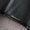 Balenciaga 徽标皮革三折钱包（黑色）