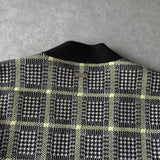 アルマーニ エクスチェンジ 千鳥格子柄 ニット セットアップ カーディガン ショートパンツ レディース グレー - NEWSED