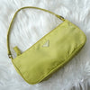 プラダ ポコノ テスート ナイロン ミニバッグ ハンドバッグ ポーチ ライムグリーン