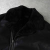 ダンケシェーン フェイクレザー ボアジャケット ライダースジャケット ブラック メンズ