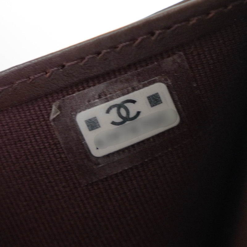 シャネル ココマーク マトラッセ キャビアスキン コンパクトウォレット 三つ折り財布 ブラック - NEWSED