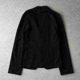 アン ドゥムルメステール クロス刺繍 シングル テーラードジャケット ブラック - NEWSED
