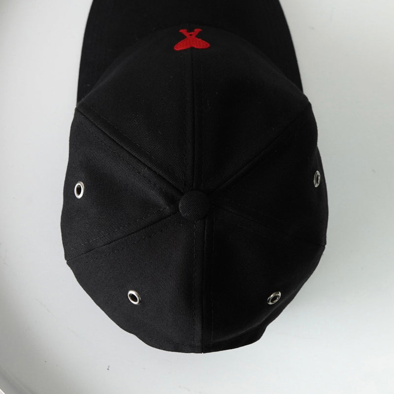 アミパリ アミ パリス ハートロゴ キャップ 帽子 ブラック - NEWSED