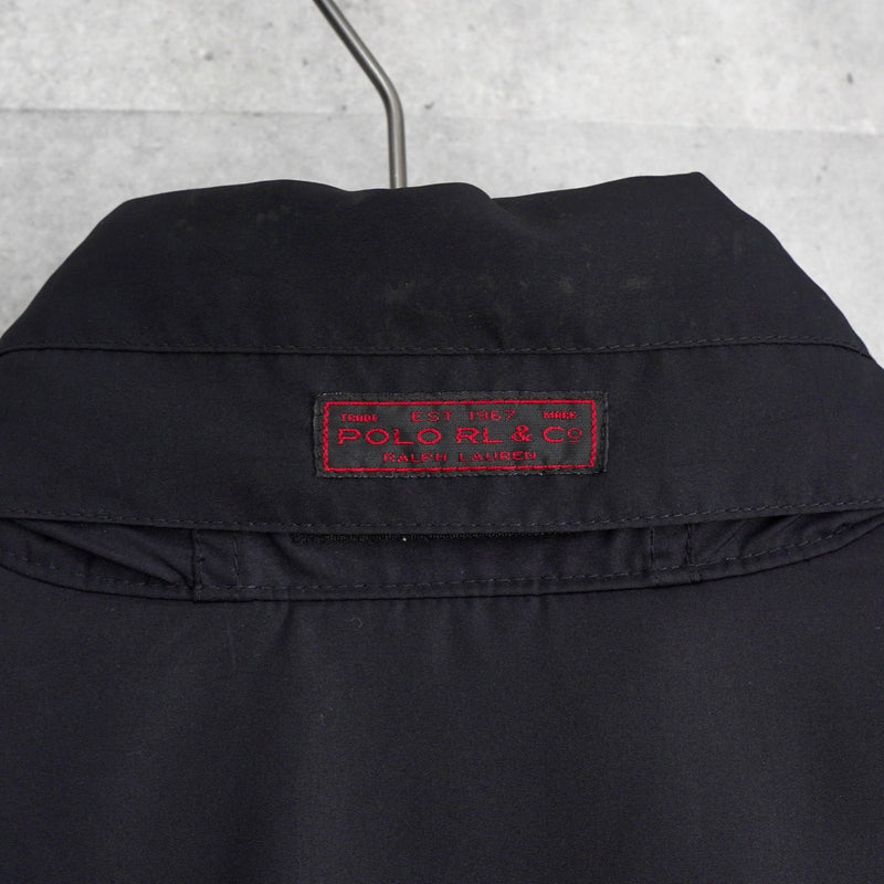 ポロ ラルフローレン ナイロン切り替え フリースジャケット ブラック - NEWSED