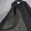 Prada wool coat, long coat, trench coat, women's, grey