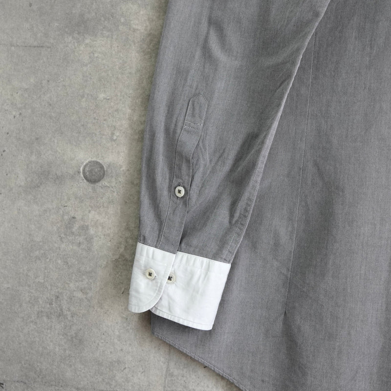 バーバリー ブラックレーベル ホースロゴ クレリックシャツ 長袖シャツ グレー - NEWSED