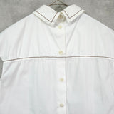 プラダ 刺繍 ノースリーブ シャツ ブラウス ホワイト レディース - NEWSED