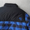 ステューシー チェック柄 ダウンジャケット ブルー / ブラック