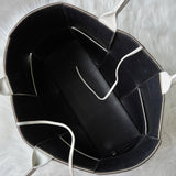 ボッテガ ヴェネタ アルコ トート マキシイントレチャート トートバッグ ホワイト 保存袋付き - NEWSED