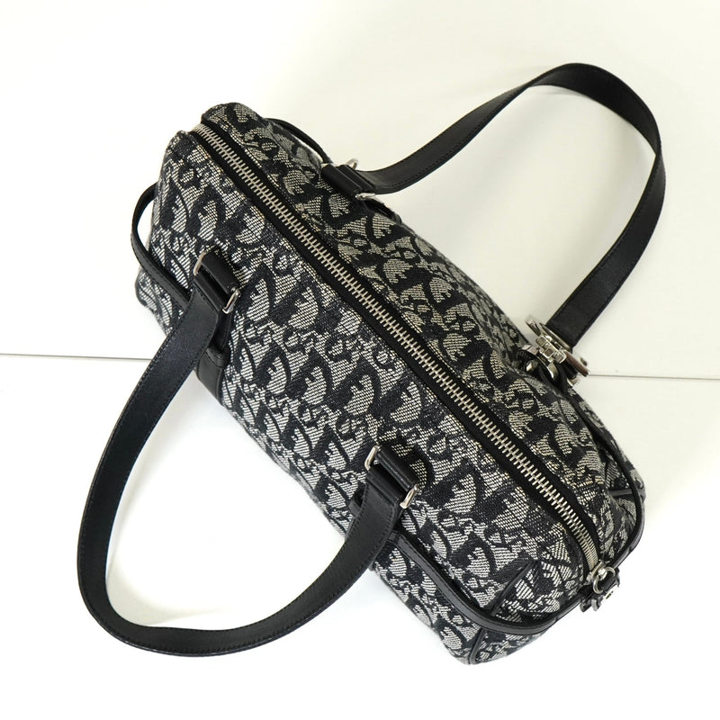 ディオール トロッター キャンバス ミニボストンバッグ ハンドバッグ ブラック - NEWSED