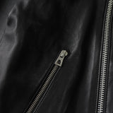 ルドサック 本革 ソフトレザー ダブル ライダースジャケット レザージャケット ブラック メンズ - NEWSED