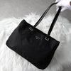 Prada Tessuto / Leather Tote Bag Black