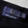Fred Perry 徽标刺绣短袖 Polo 衫 黑色