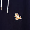 Maison Kitsune 狐狸贴片连帽衫 海军蓝