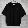 Lacoste 黑色徽标前襟短袖 Polo 衫
